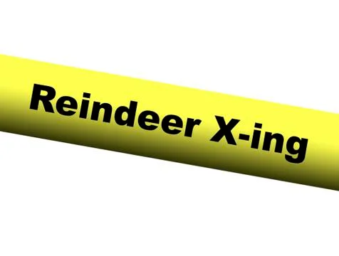 Reindeer crossing Stock Illustration