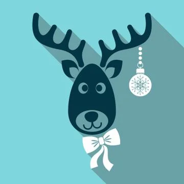 Reindeer face Stock Illustration