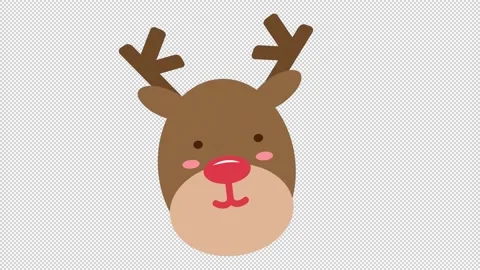 Reindeer Icon Stock Footage 205038134