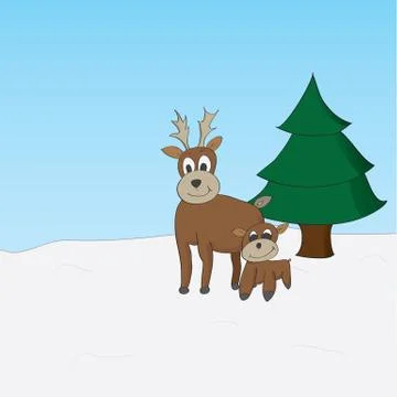 Reindeer 스톡 일러스트
