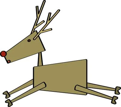 Reindeer jump Stock Illustration