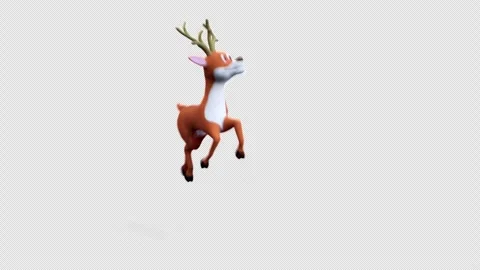 Reindeer Jumping Happy Stock-Footage 292532550