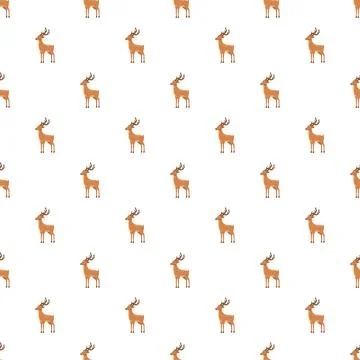 Reindeer pattern creating christmas holiday background 스톡 일러스트