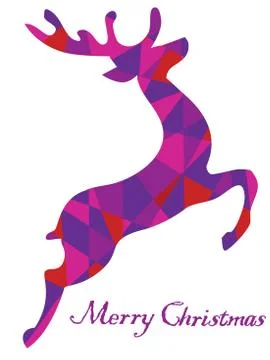 Reindeer purple Illustrazione stock