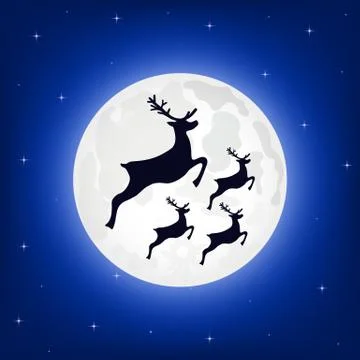 Reindeer Silhouette, vector Stock Illustration