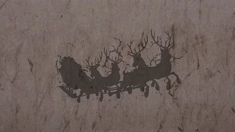 Reindeer sleigh Stock Footage 223531456