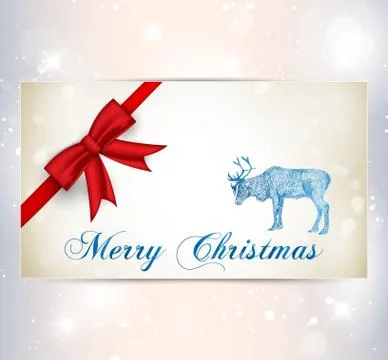 Reindeer with snowflakes Stock Illustration