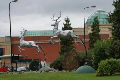 Reindeer Statue Stock Photos