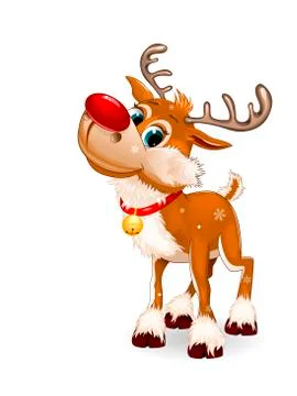 Reindeer on white background Stock Illustration