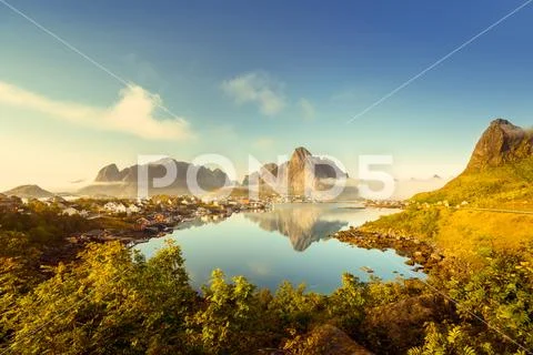 Reine Village, Lofoten Islands, Norway Stock Photos