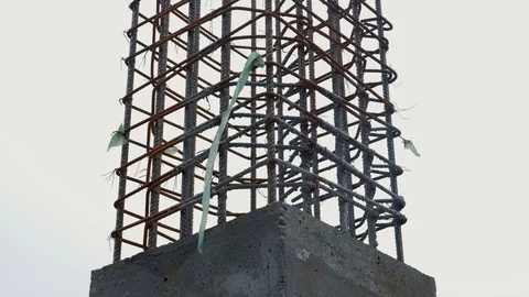 Reinforced concrete block Stock Footage 102343777