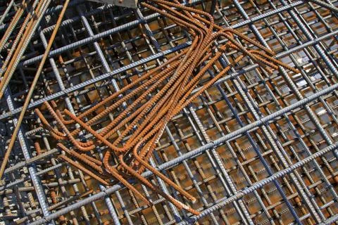 Reinforced concrete casting framework Stock Photos