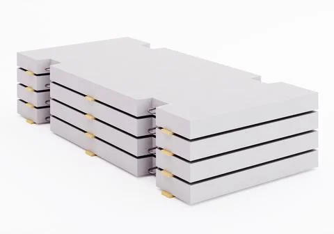 Reinforced concrete road slabs in the stack Stock Illustration