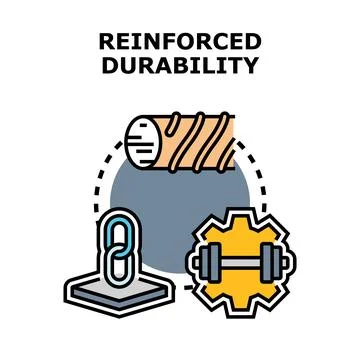 Reinforced durability strength reliability concept illustration Stock Illustration