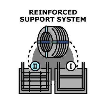 Reinforced support system vector icon concept Stock Illustration