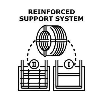 Reinforced support system vector icon concept Stock Illustration