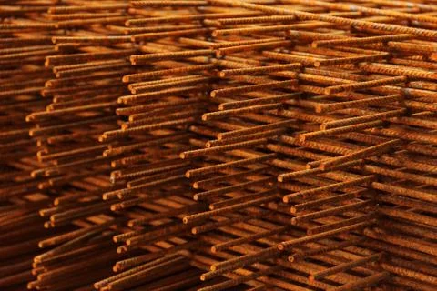 Reinforcement bars - background Stock Photos