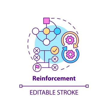 Reinforcement concept icon 스톡 일러스트