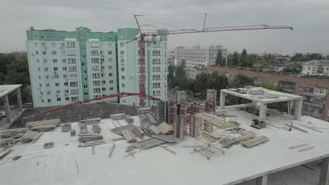 Reinforcement elements that are used to create floors Stock Footage 219687896