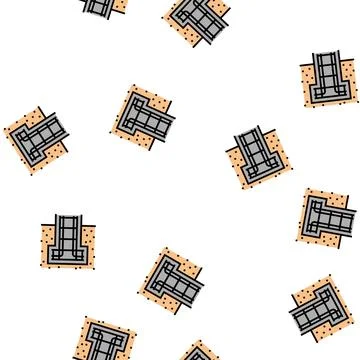 Reinforcement in foundation vector seamless pattern Stock Illustration