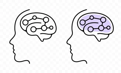 Reinforcement Learning, artificial, intelligence and brain, graphic design Illustration