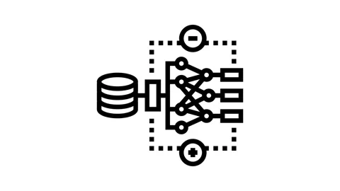 Reinforcement learning machine line icon animation 스톡 동영상 326125527
