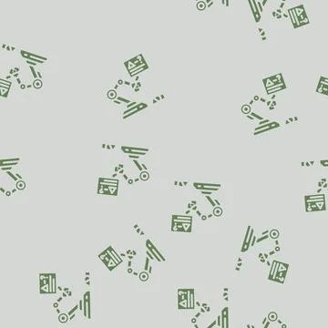 Reinforcement machine learning glyph vector seamless pattern Stock Illustration