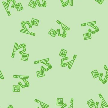 Reinforcement machine learning line vector seamless pattern 库存插图