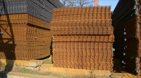 Reinforcement steel mesh 库存影片 47654465