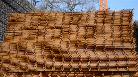 Reinforcement steel mesh 库存影片 47654630