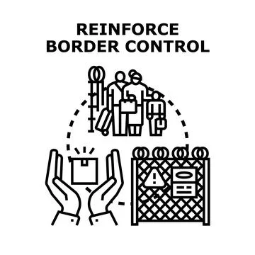 Reinforcing border control and migration management イラスト素材