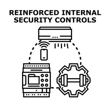 Reinforcing internal security controls with technology and automation 스톡 일러스트