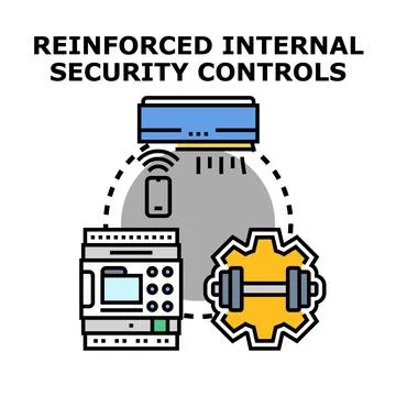 Reinforcing internal security controls with technology and automation 스톡 일러스트