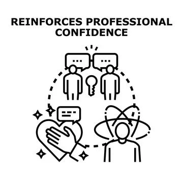 Reinforcing professional confidence concept vector illustration Stock Illustration