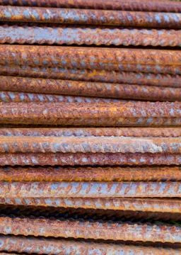Reinforcing Rods Vertical Format Stock Photos