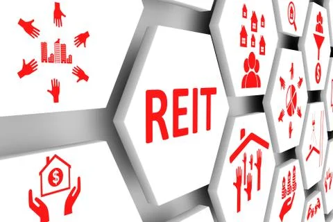 REIT concept cell background 3d illustration Stock Photos