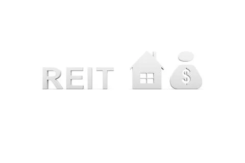 REIT concept white background 3d render illustration Stock Illustration
