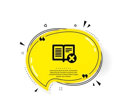 Reject book icon. Decline read sign. Vector Stock Illustration