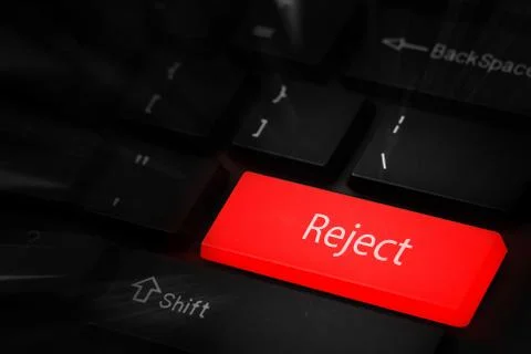 Reject button keyboard Stock Illustration