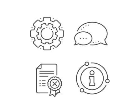 Reject certificate line icon. Decline document sign. Vector イラスト素材