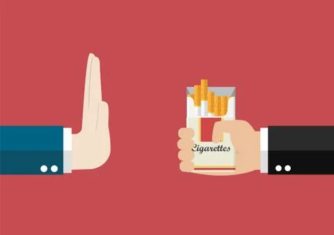 Reject cigarette offer Stock Illustration