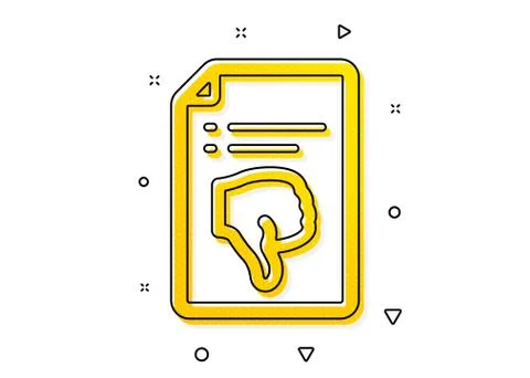 Reject file icon. Decline document sign. Vector イラスト素材
