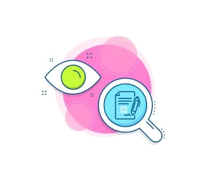 Reject file line icon. Decline document sign. Vector 스톡 일러스트