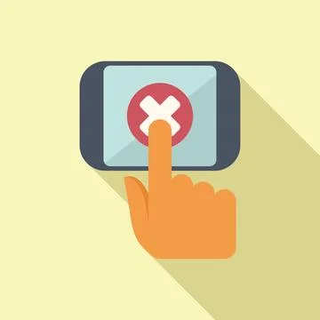 Reject goods icon flat vector. Product parcel イラスト素材