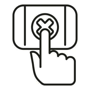Reject goods icon outline vector. Product parcel Illustration