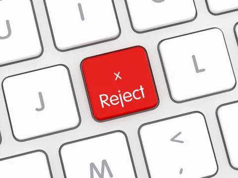 Reject key on Computer Keyboard Stock Illustration