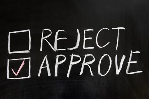 Reject or approve Stock Photos