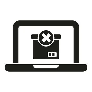 Reject parcel icon simple vector. Delivery product Stock Illustration
