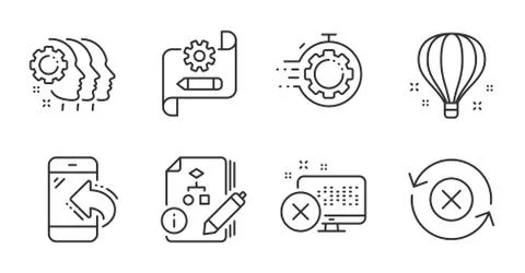 Reject refresh, Seo timer and Employees teamwork icons set. Vector Stock Illustration
