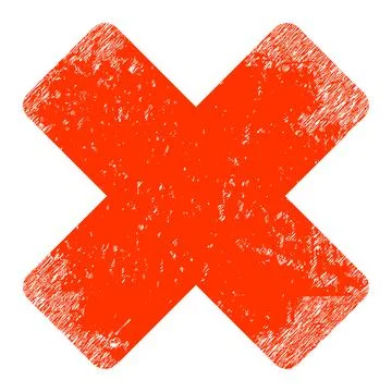 Reject Scratched Icon Vector Stock Illustration